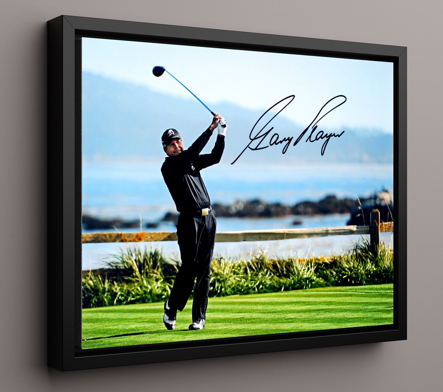 Gary Player - Coastal Swing Study golf wall art 16x20 Framed Canvas