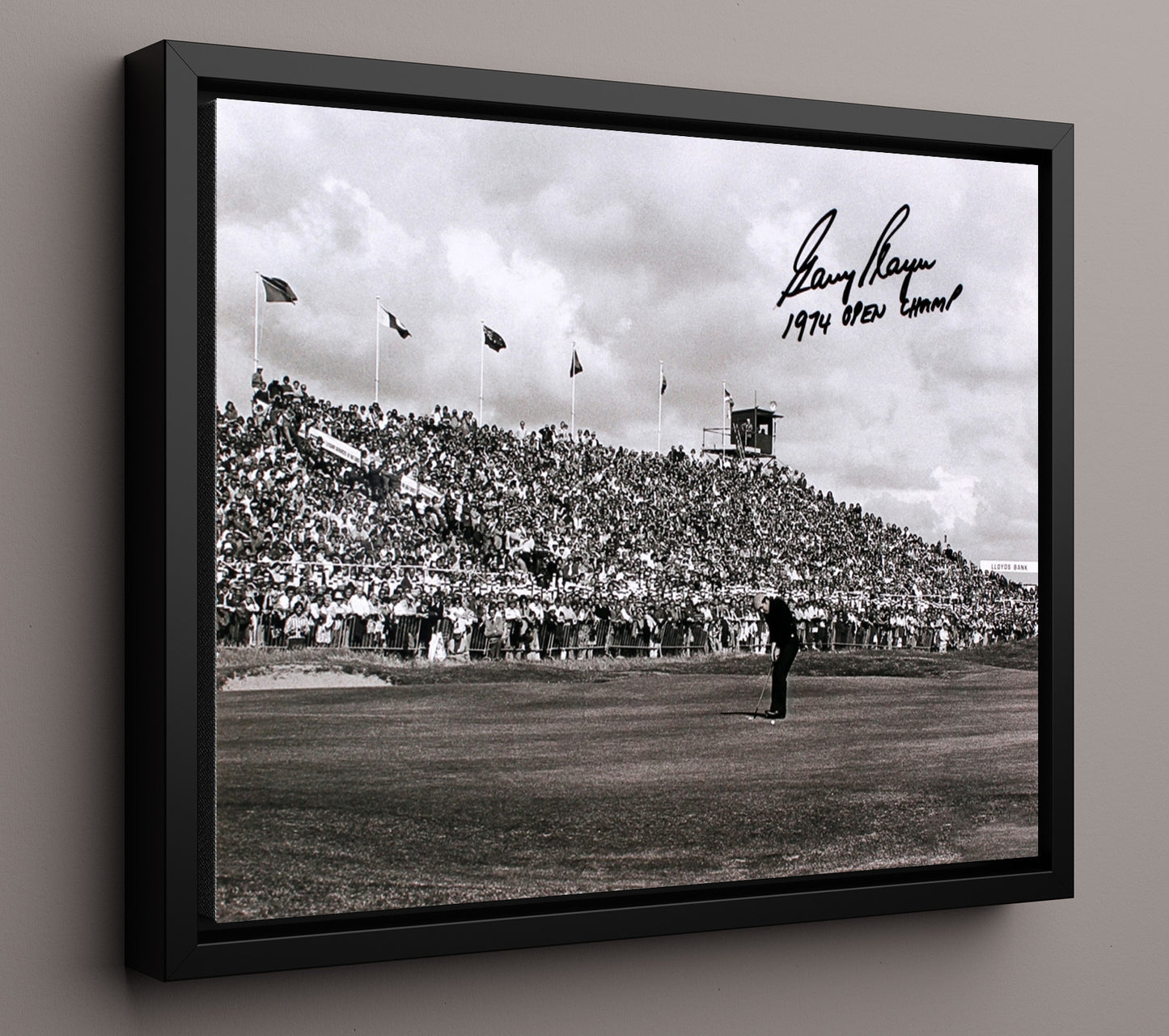 Gary Player - Open Championship 1974 golf wall art 16x20 Framed Canvas
