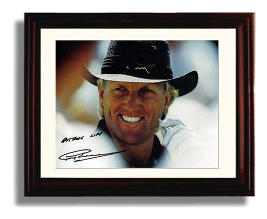 Greg Norman - Classic Golf Style golf wall art 8x10 Beveled Frame