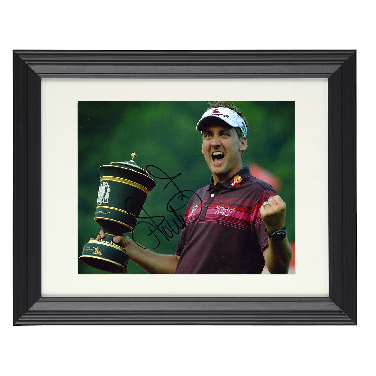 Ian Poulter – Championship Celebration 8x10 matted black framed golf wall art