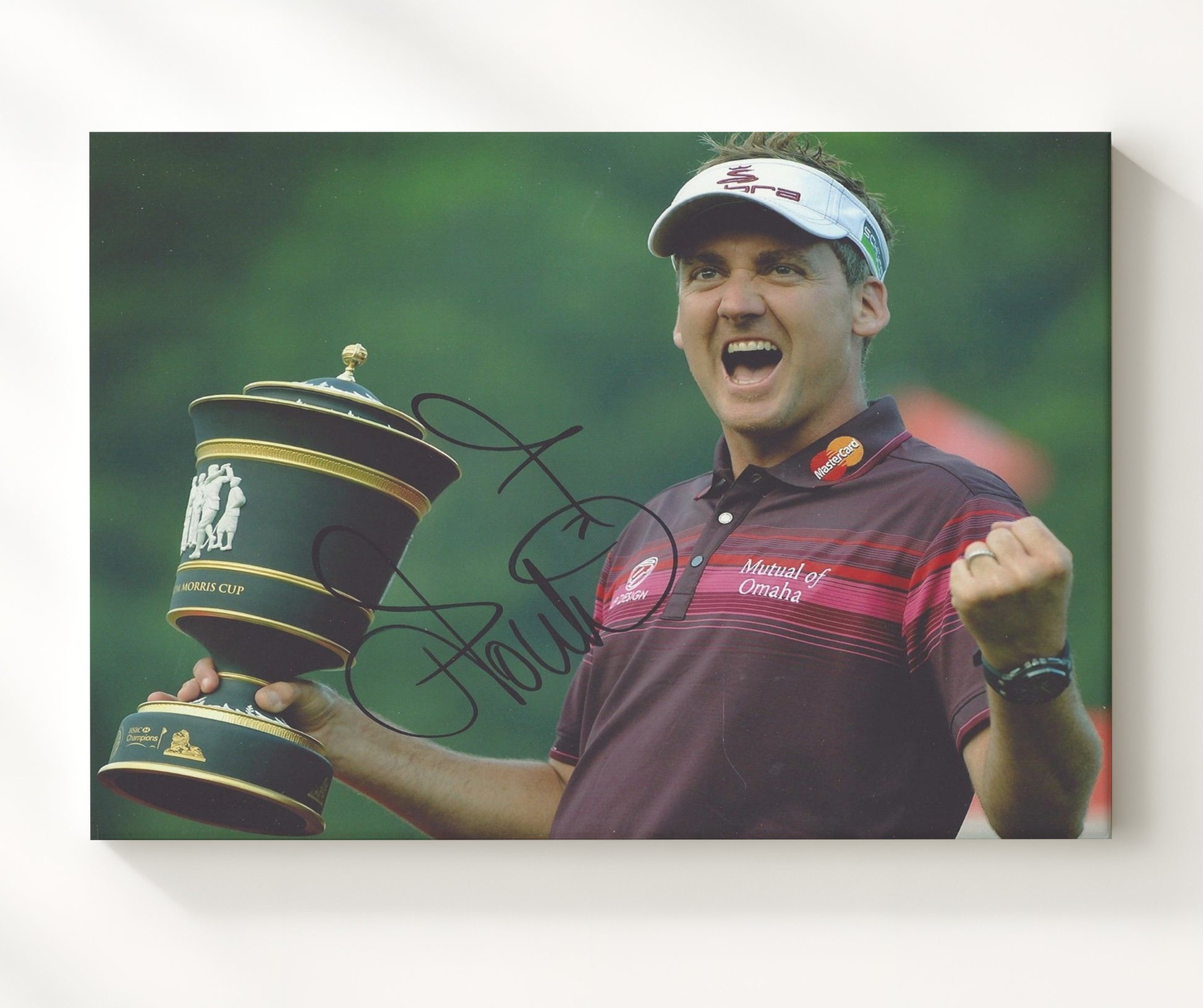 Ian Poulter - Championship Celebration golf wall art 20x24 Canvas