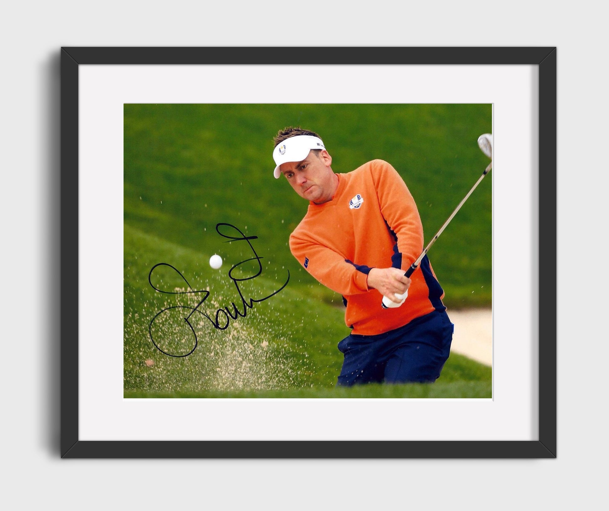 Ian Poulter - Competitive Follow Through golf wall art 16x20 Gallery Frame