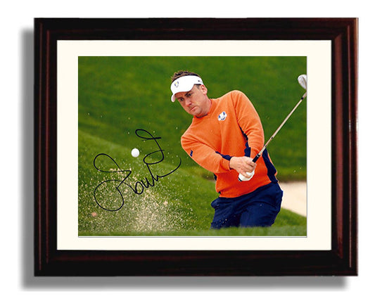 Ian Poulter - Competitive Follow Through golf wall art 8x10 Beveled Frame