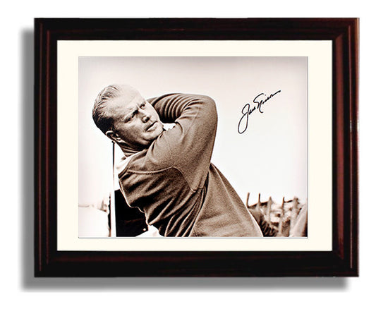 Jack Nicklaus - Classic Close-Up golf wall art 8x10 Beveled Frame