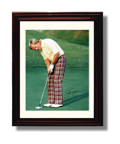 Jack Nicklaus - Classic Fairway Stance golf wall art 8x10 Beveled Frame