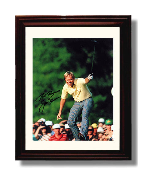 Jack Nicklaus - Golden Bear Casual Pose golf wall art 8x10 Beveled Frame