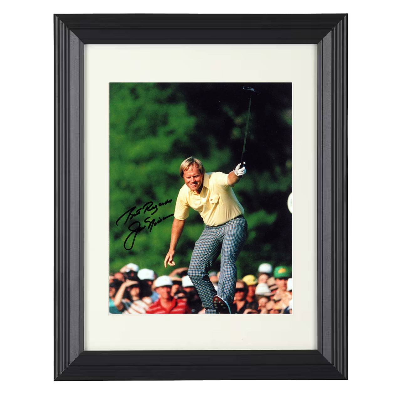 Jack Nicklaus – Golden Bear Casual Pose 8x10 matted black framed golf wall art