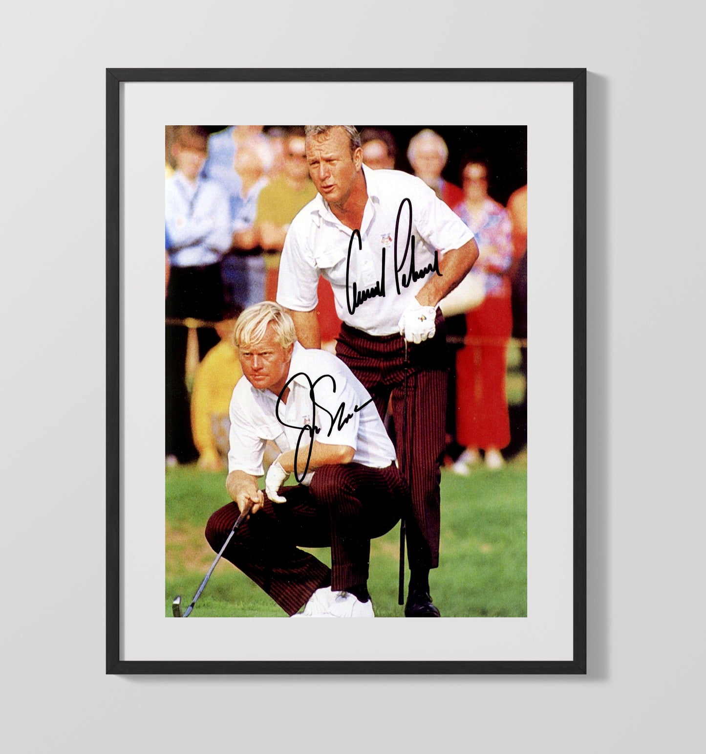 Jack Nicklaus And Arnold Palmer - Tournament Strategy Moment Golf Wall Art