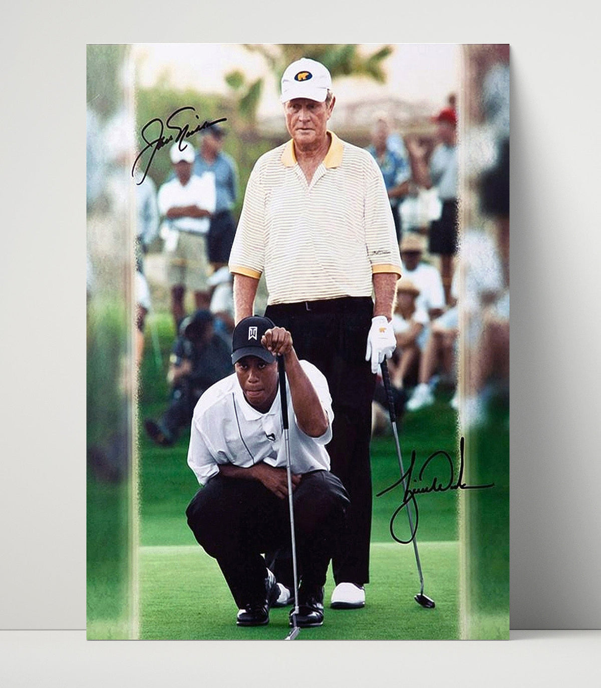 Jack Nicklaus and Tiger Woods – Generations on the Green unframed golf poster print