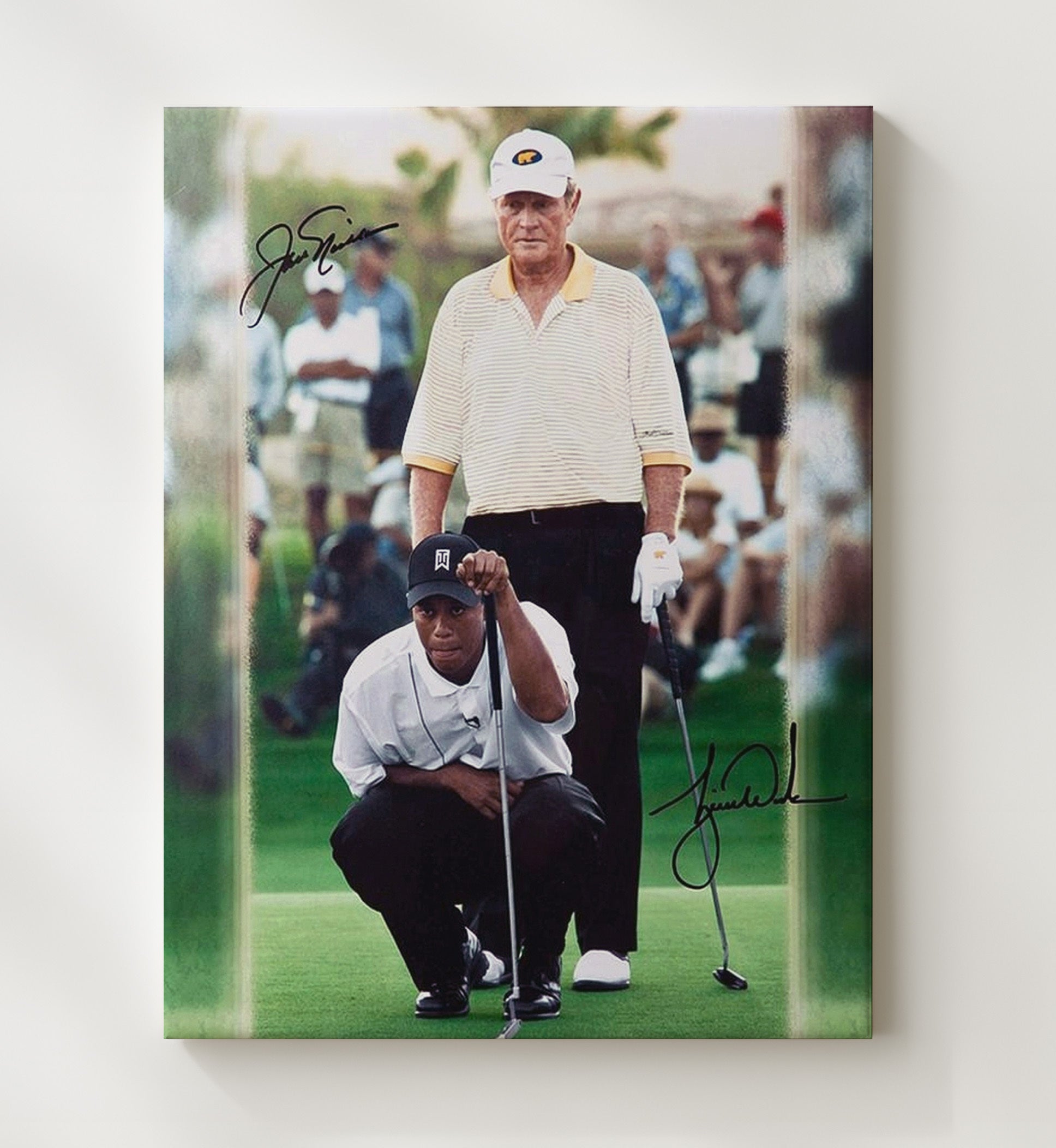 Jack Nicklaus And Tiger Woods - Generations On The Green Golf Wall Art