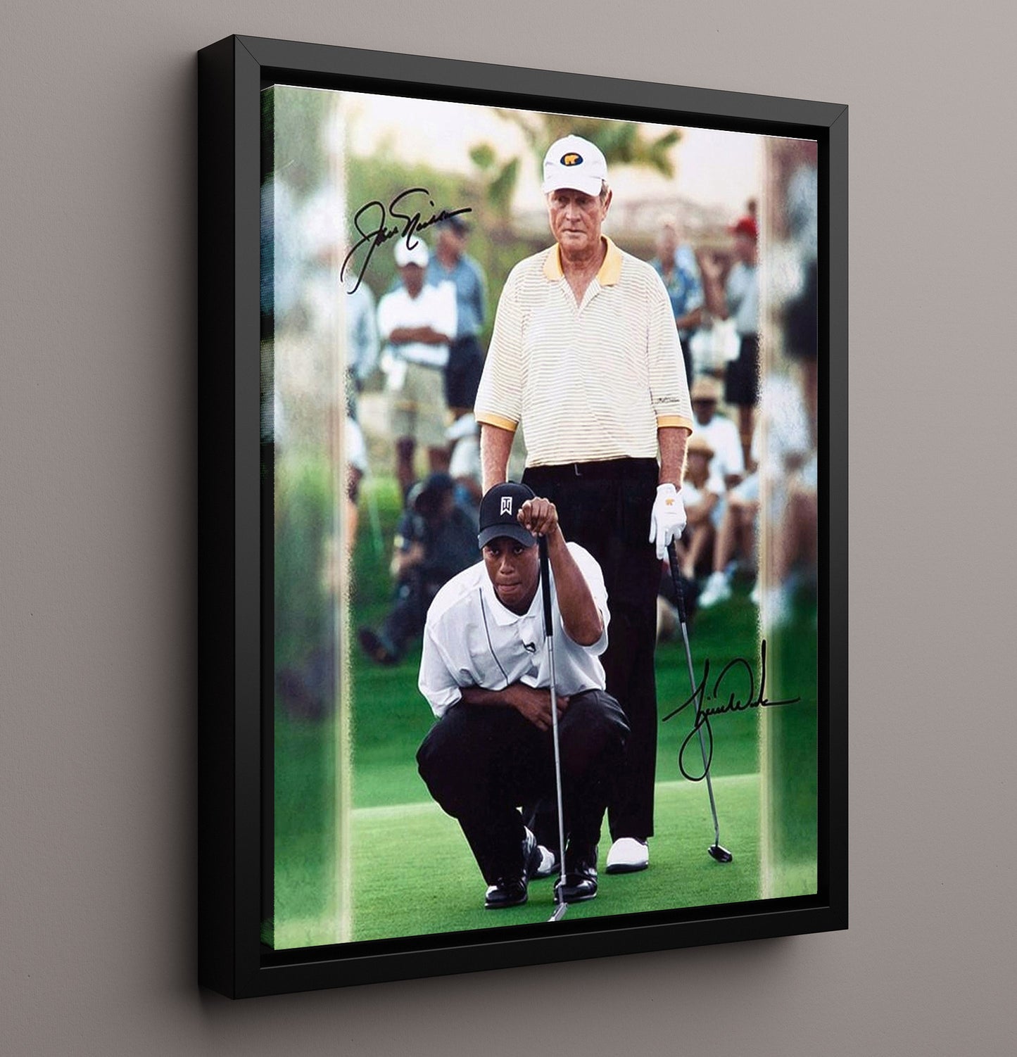 Jack Nicklaus And Tiger Woods - Generations On The Green Golf Wall Art