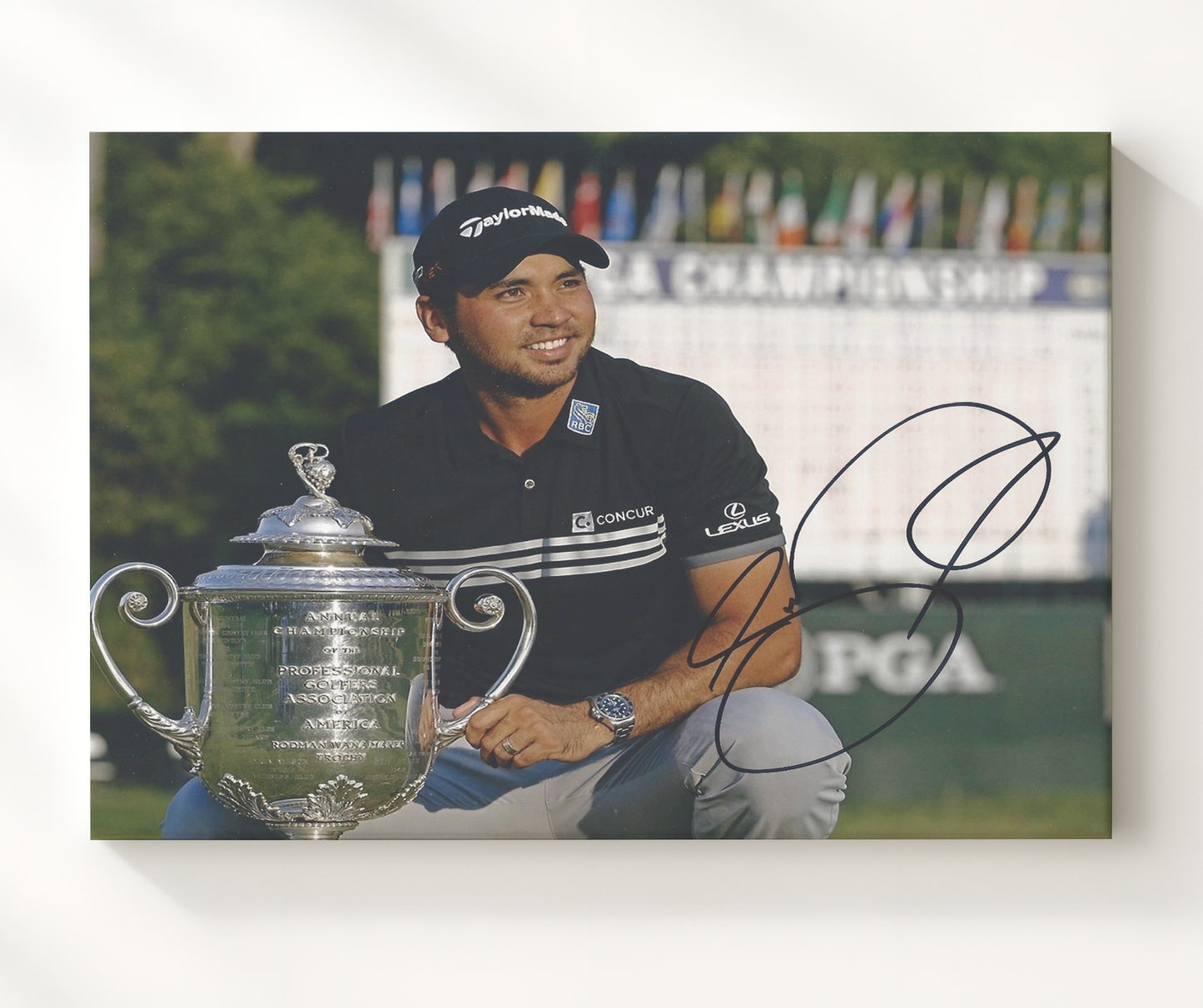 Jason Day - Tournament Follow Through golf wall art 20x24 Canvas