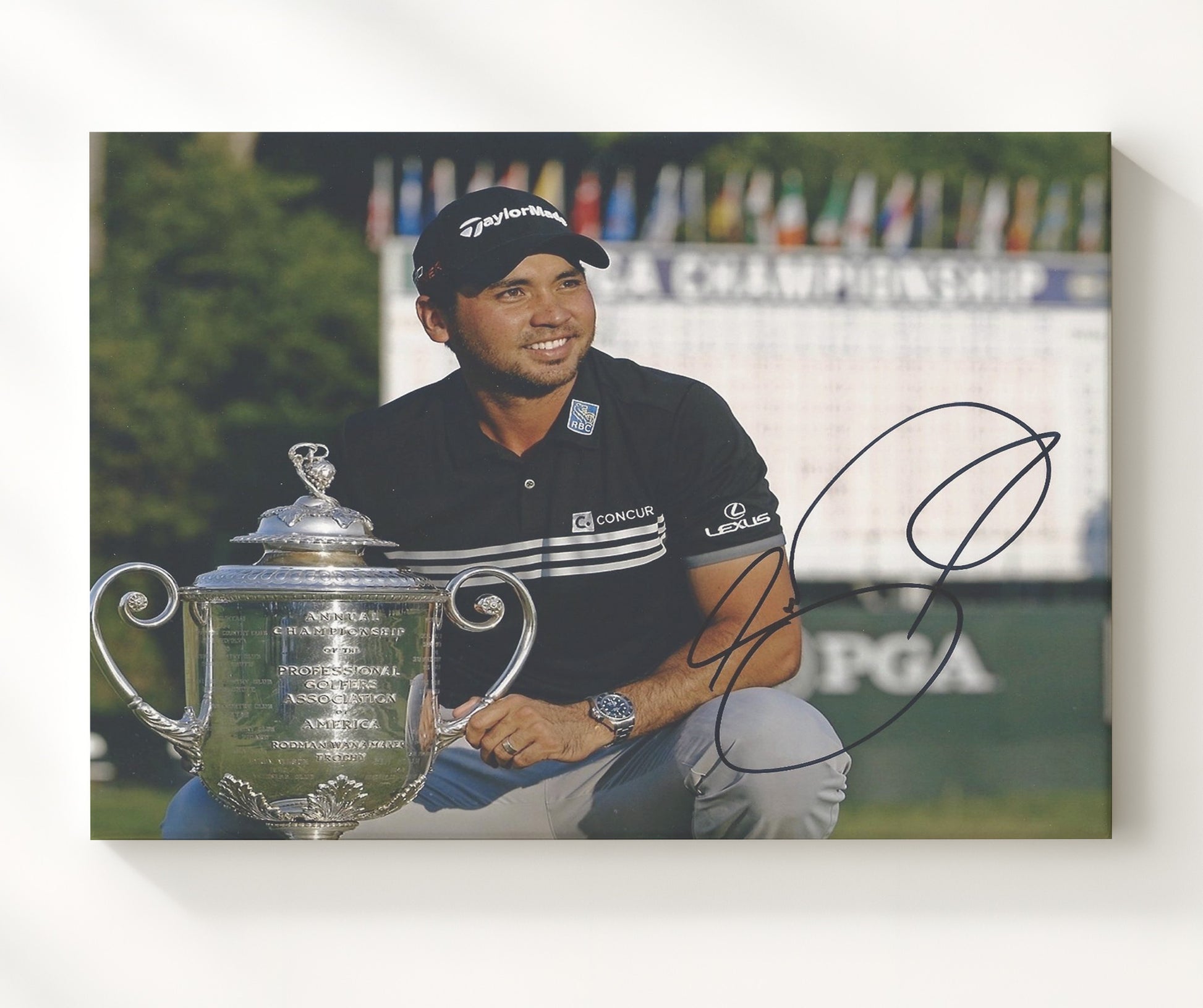 Jason Day - Tournament Follow Through golf wall art 20x24 Canvas