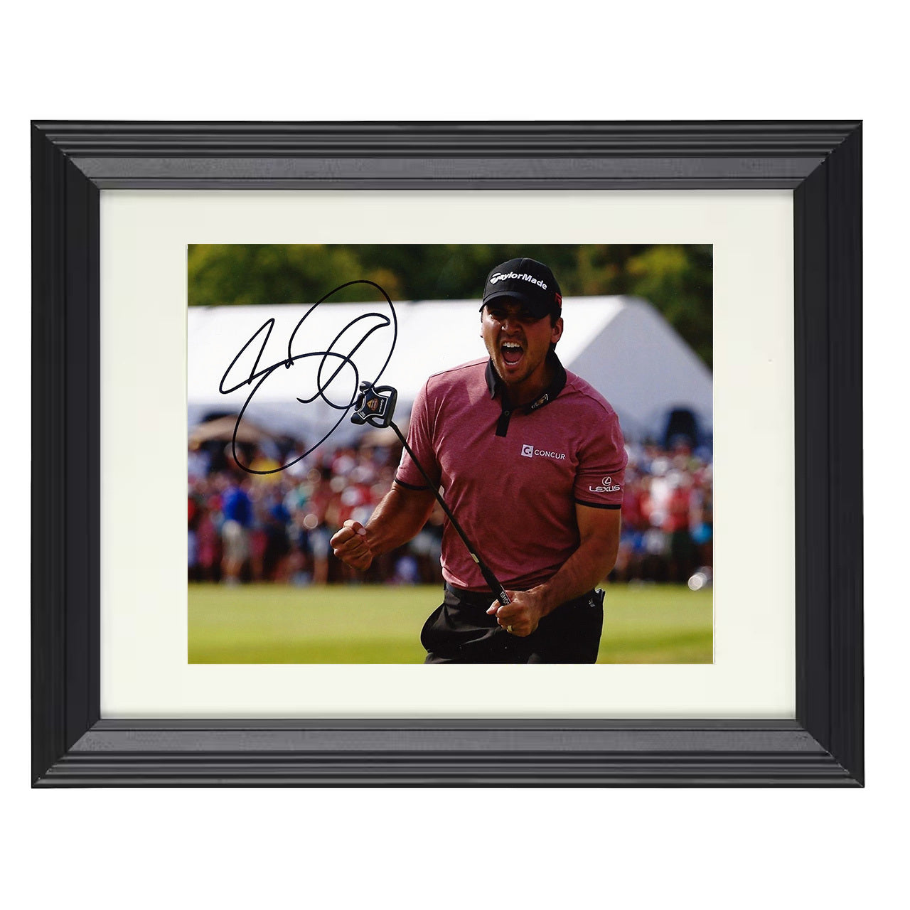 Jason Day – Victory Celebration 8x10 matted black framed golf wall art