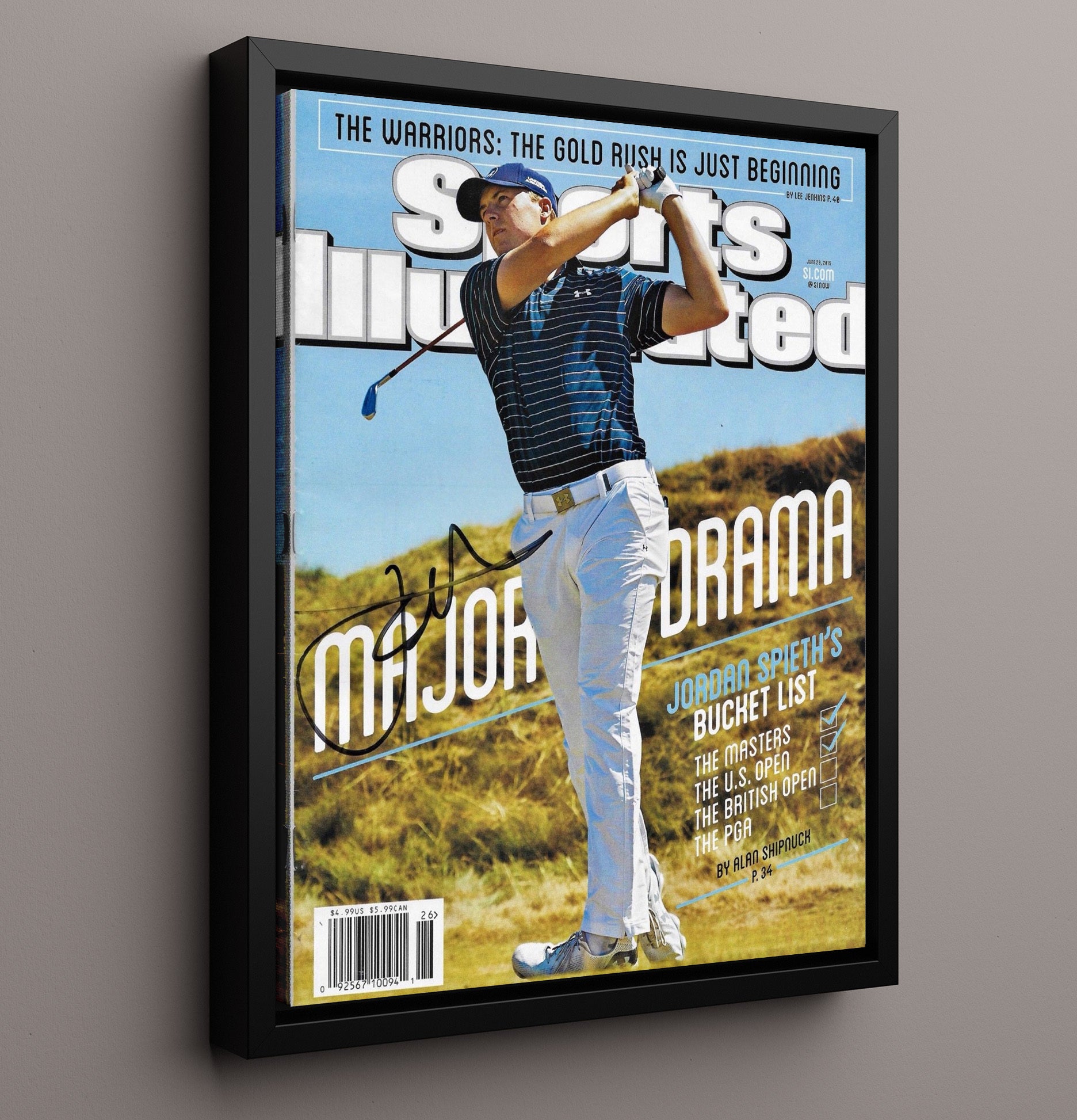 Jordan Spieth - 2015 Augusta Champion Si Cover Golf Wall Art