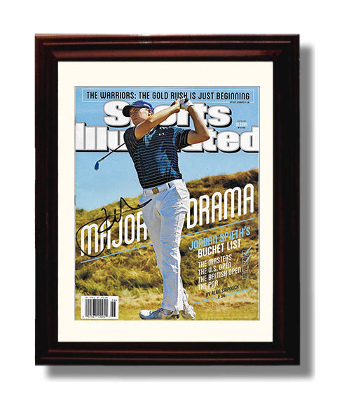 Jordan Spieth - 2015 Augusta Champion SI Cover golf wall art 8x10 Beveled Frame