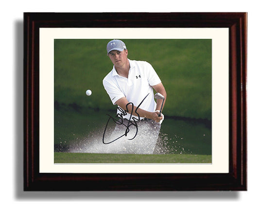 Jordan Spieth - Augusta Bunker Shot 2015 golf wall art 8x10 Beveled Frame