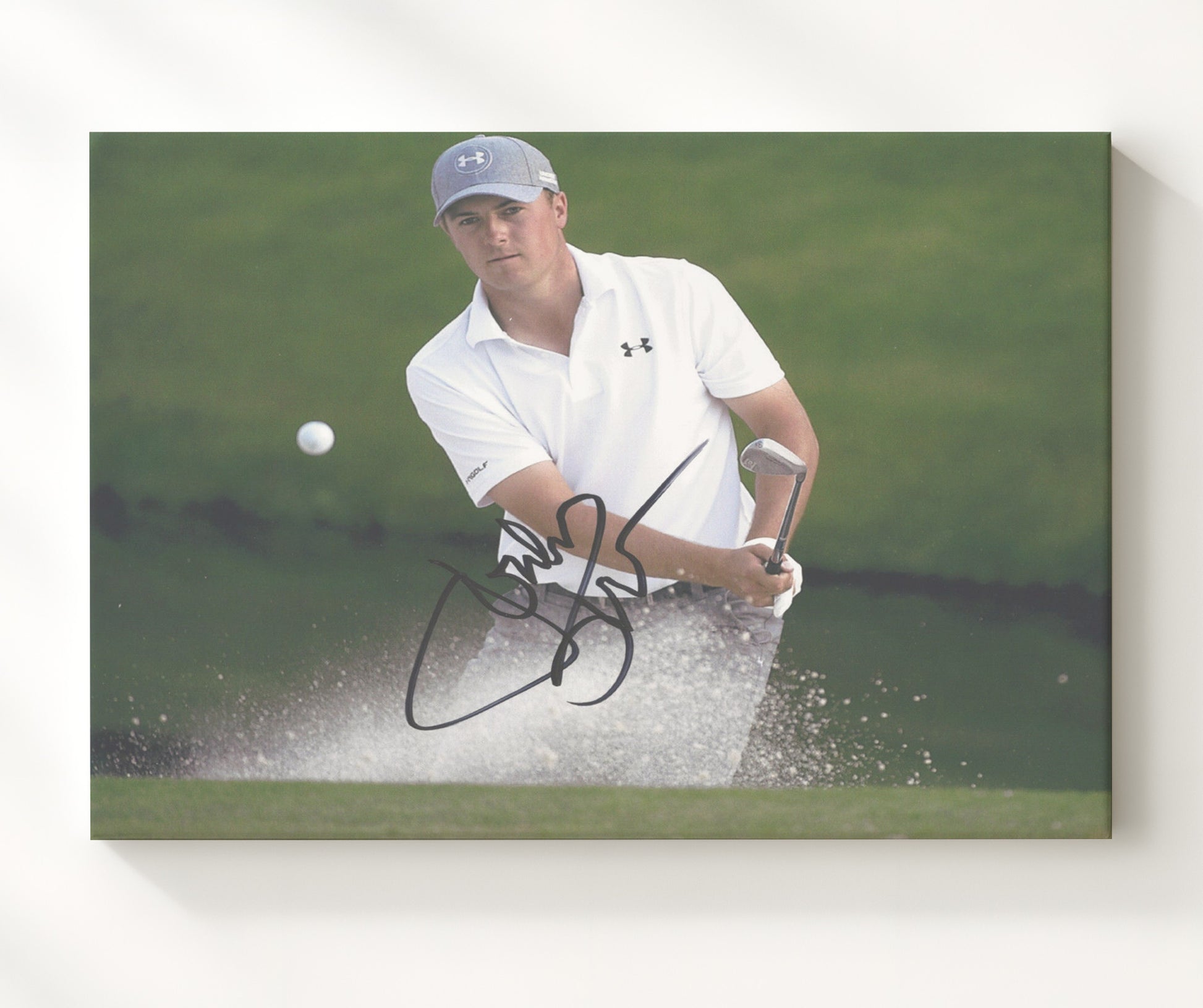Jordan Spieth - Augusta Bunker Shot 2015 golf wall art 20x24 Canvas