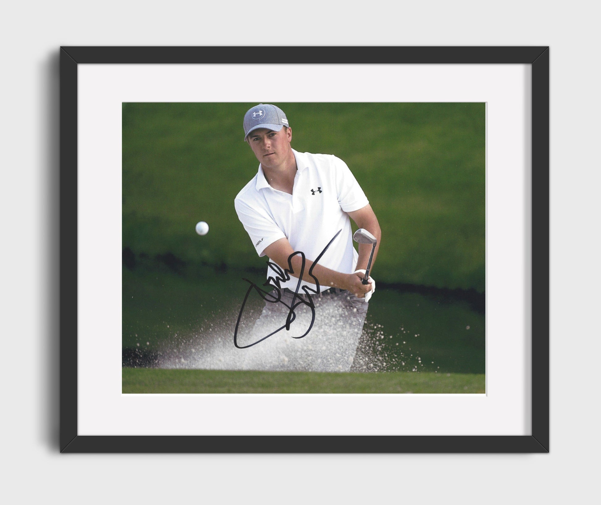 Jordan Spieth - Augusta Bunker Shot 2015 golf wall art 16x20 Gallery Frame