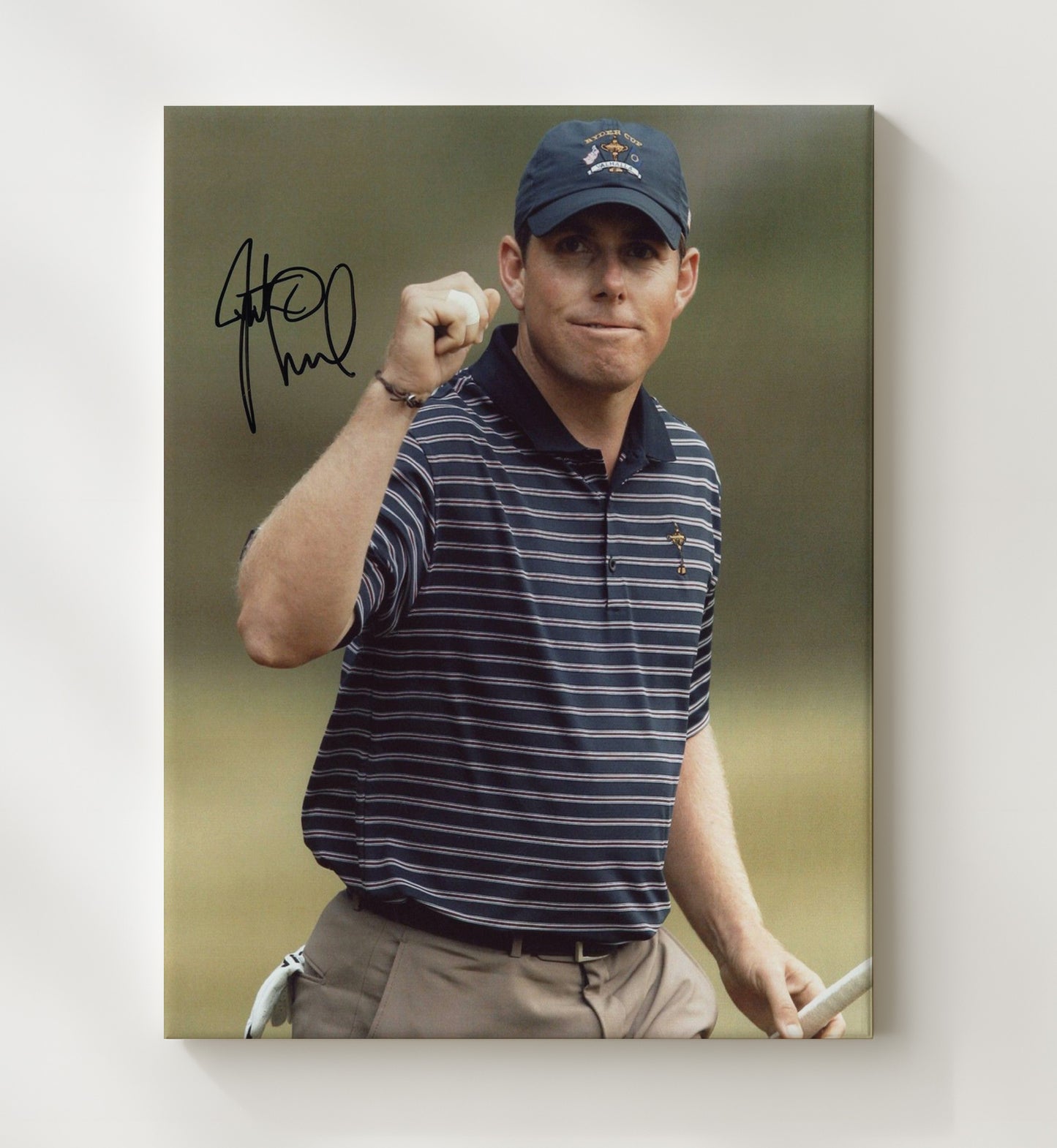 Justin Leonard - Augusta Victory Celebration golf wall art 20x24 Canvas