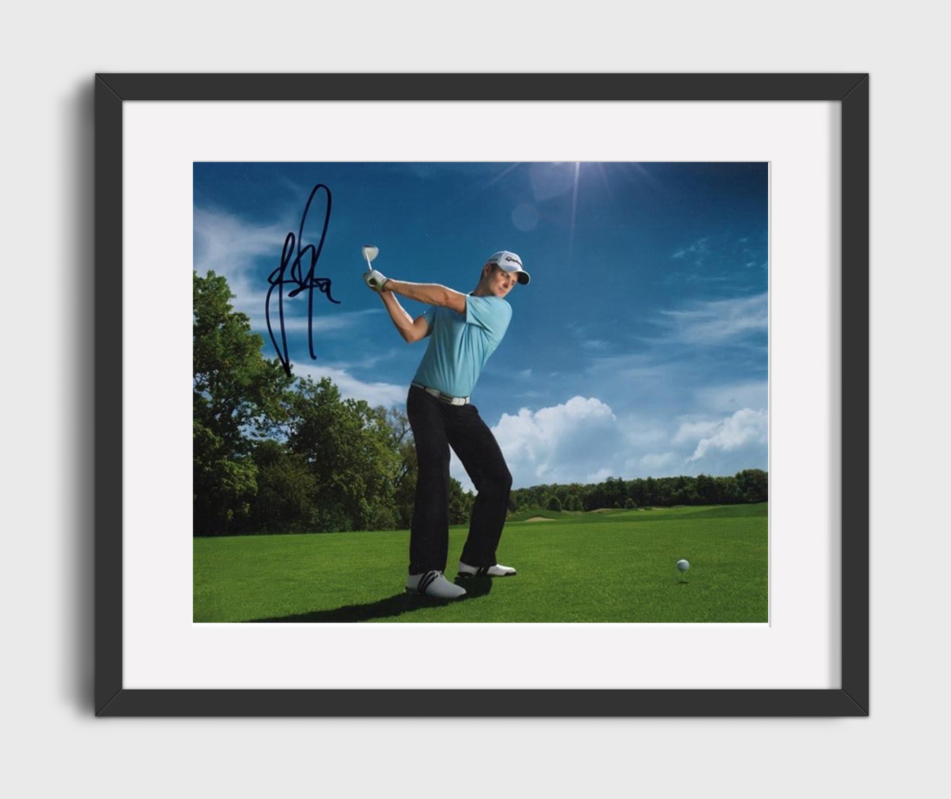 Justin Rose - Championship Follow Through golf wall art 16x20 Gallery Frame