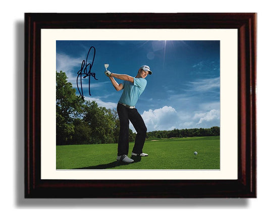 Justin Rose - Championship Follow Through golf wall art 8x10 Beveled Frame