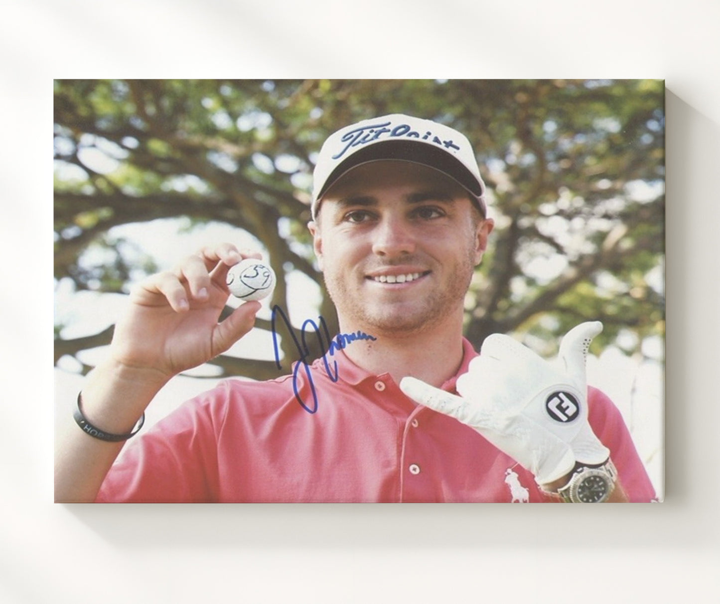Justin Thomas - Historic 59 Round golf wall art 20x24 Canvas