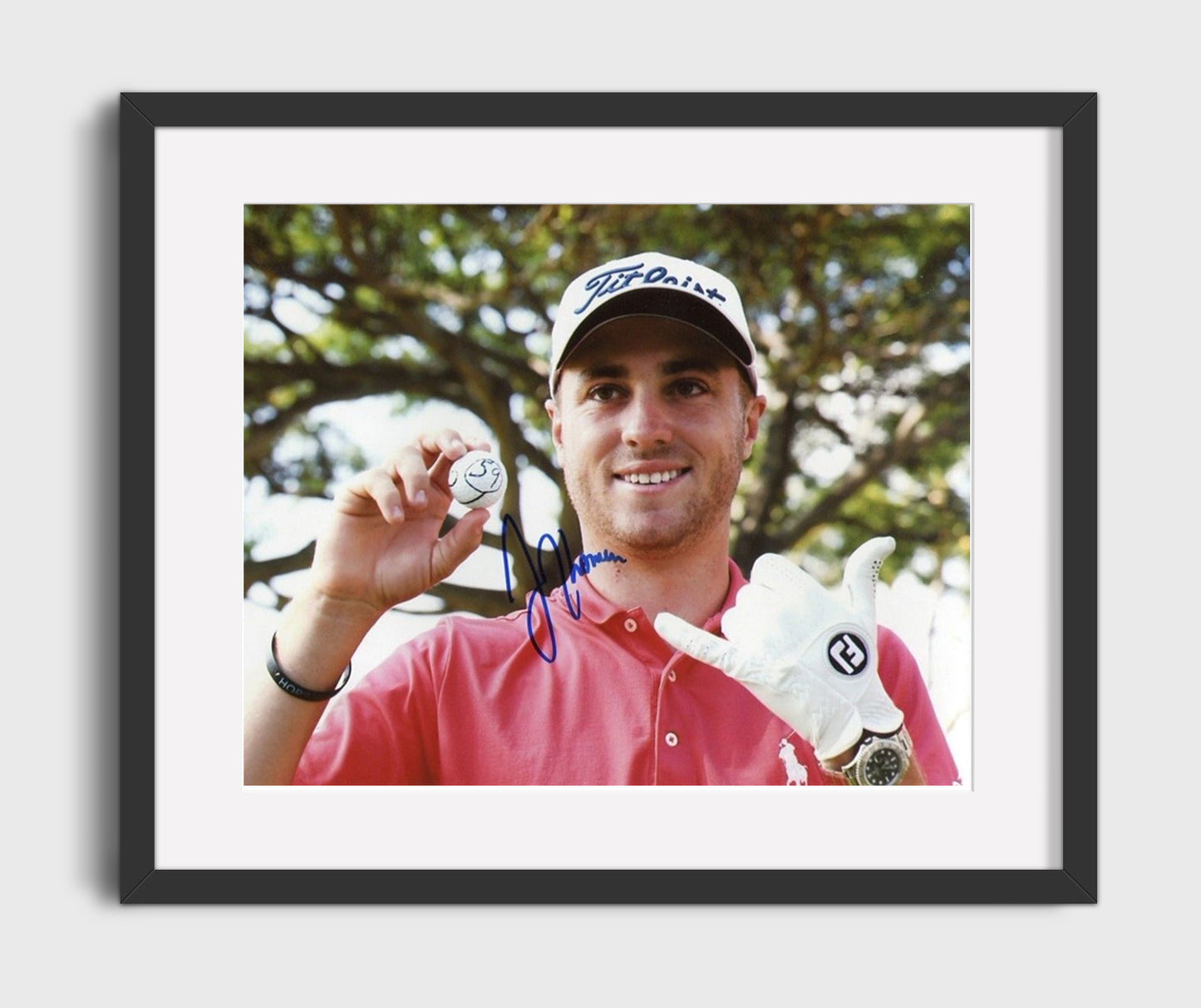 Justin Thomas - Historic 59 Round golf wall art 16x20 Gallery Frame
