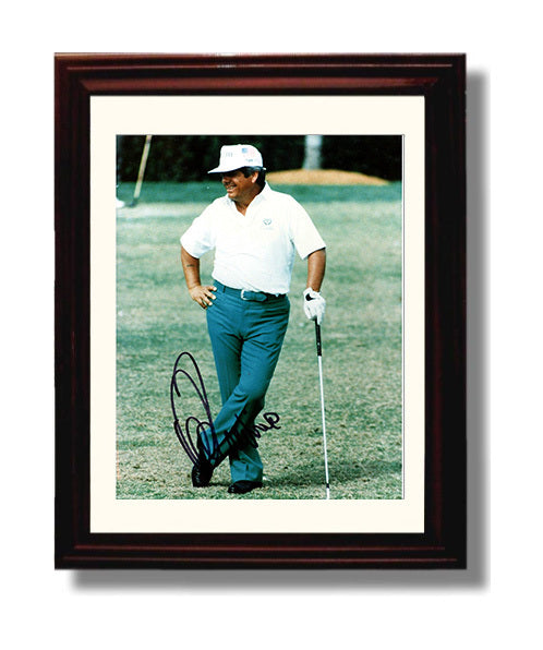 Lee Trevino - Fairway Lean Pose golf wall art 8x10 Beveled Frame