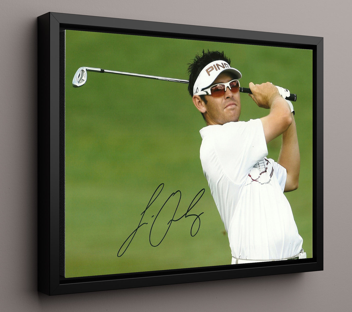 Louis Oosthuizen - Championship Swing Study golf wall art 16x20 Framed Canvas