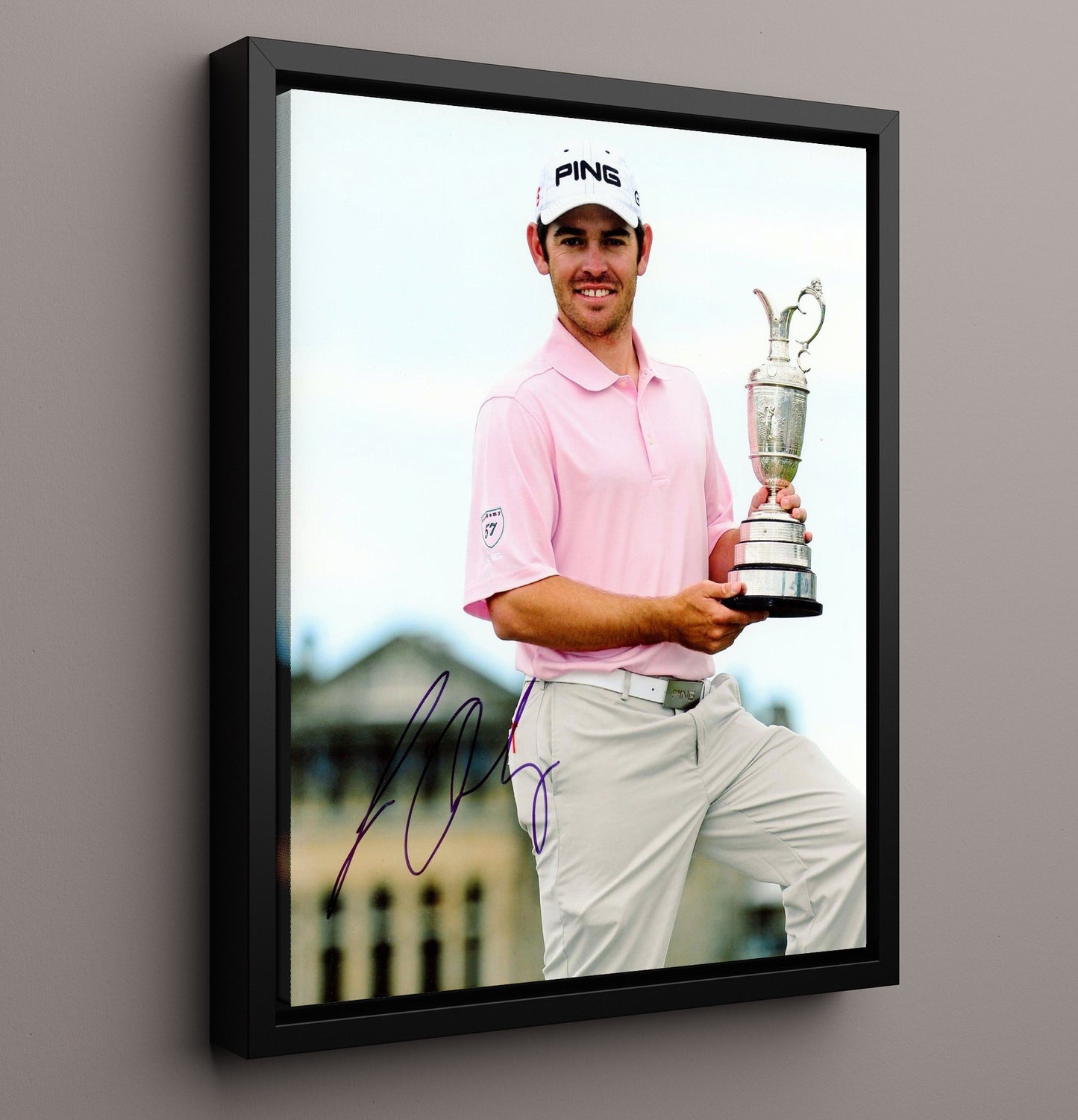 Louis Oosthuizen - Fairway Swing Extension golf wall art 16x20 Framed Canvas