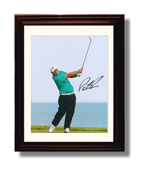 Patrick Reed - Iron Shot Precision golf wall art 8x10 Beveled Frame