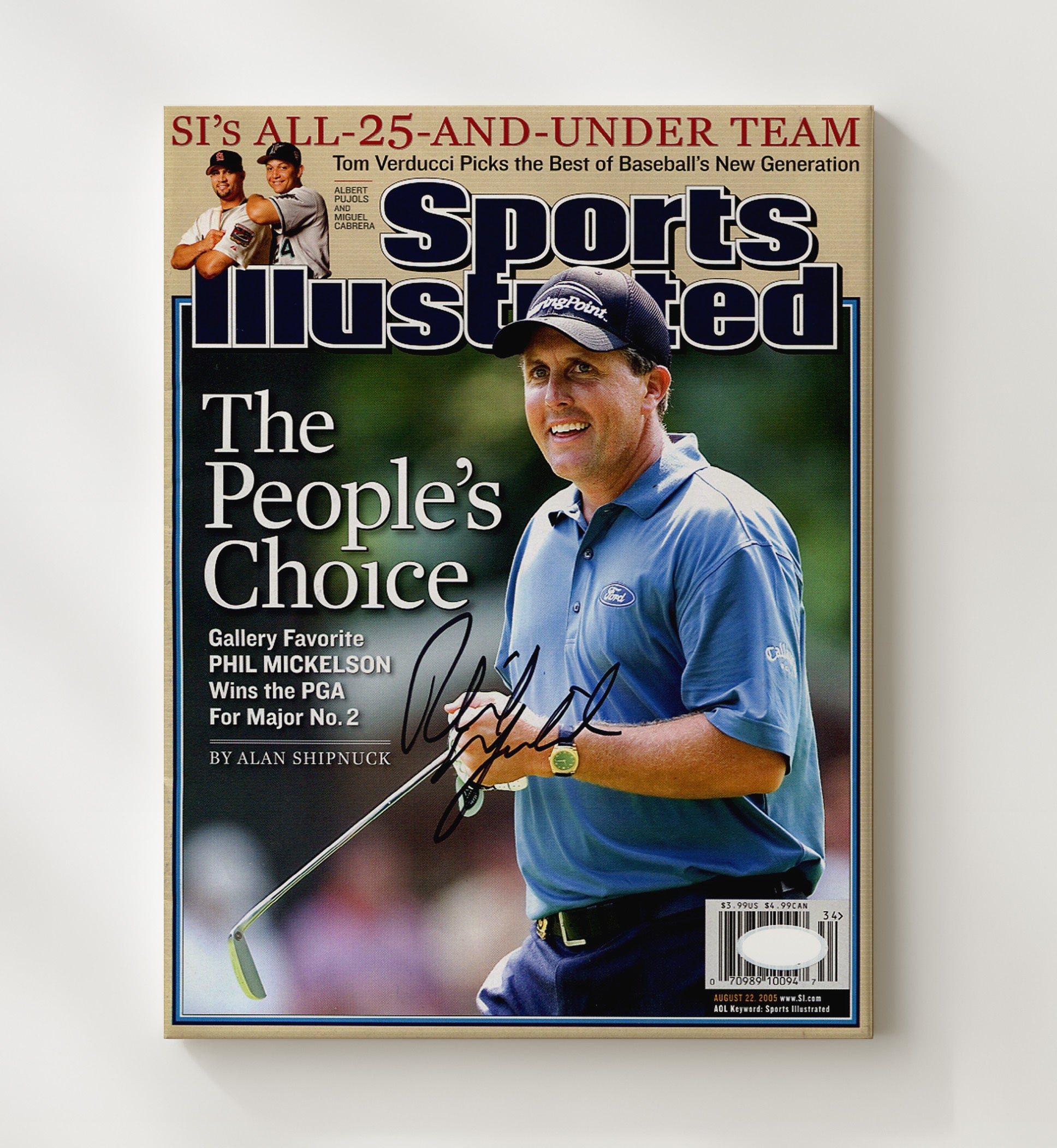 Phil Mickelson - 2005 SI Cover Peoples Choice golf wall art 20x24 Canvas