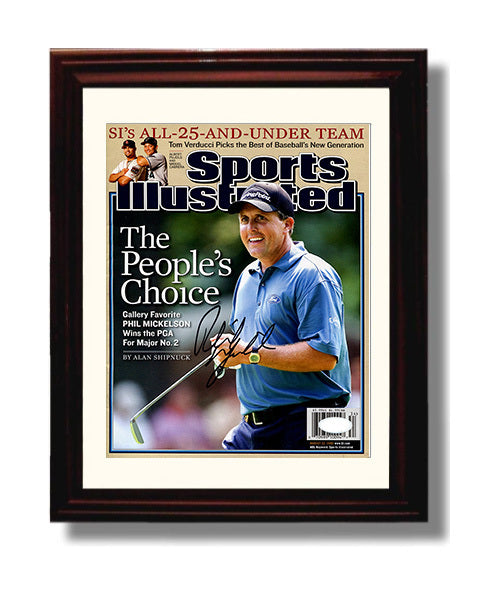 Phil Mickelson - 2005 SI Cover Peoples Choice golf wall art 8x10 Beveled Frame