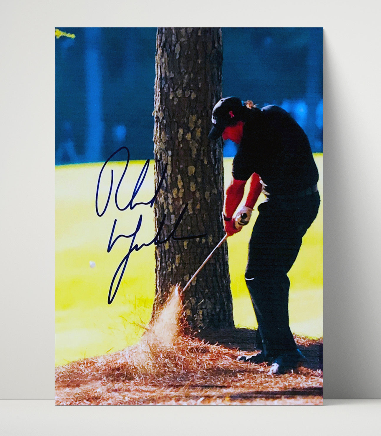 Phil Mickelson - Pine Straw Recovery Shot golf wall art 16x20 Unframed Print