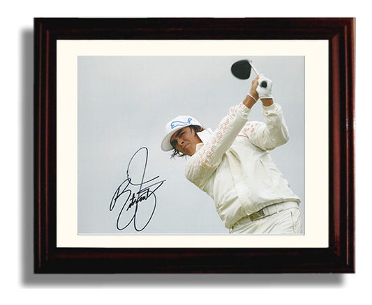 Rickie Fowler - Championship Drive golf wall art 8x10 Beveled Frame