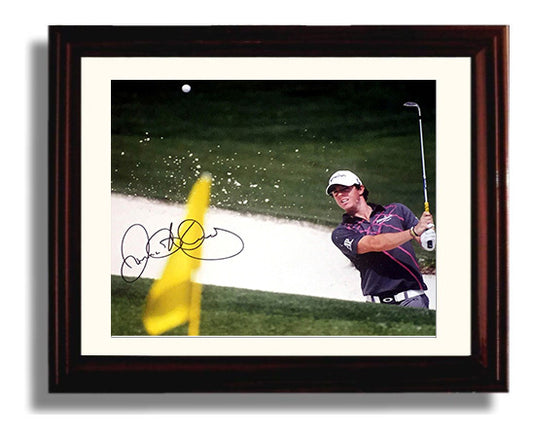 Rory McIlroy - Championship Bunker Shot golf wall art 8x10 Beveled Frame