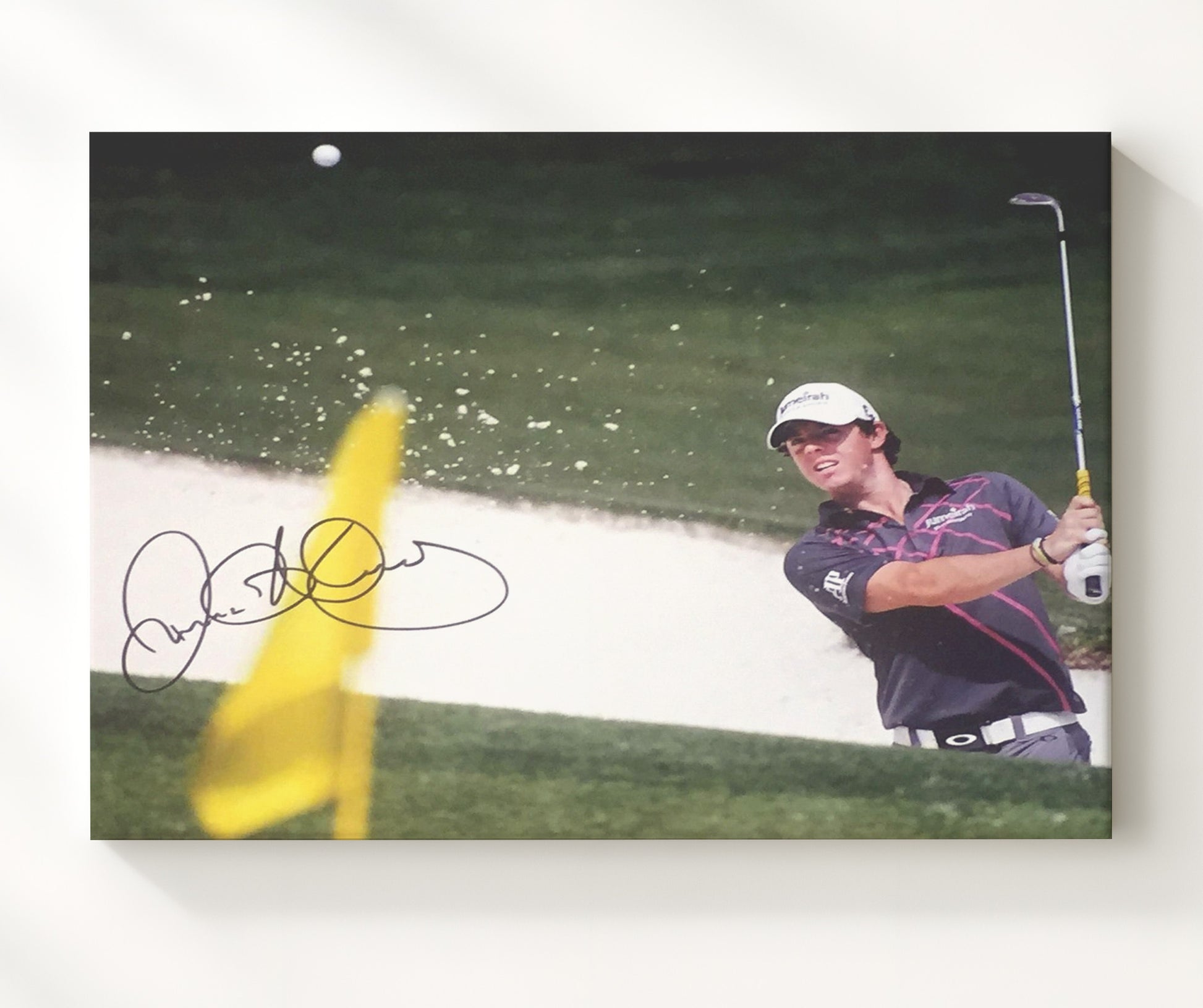 Rory McIlroy - Championship Bunker Shot golf wall art 20x24 Canvas