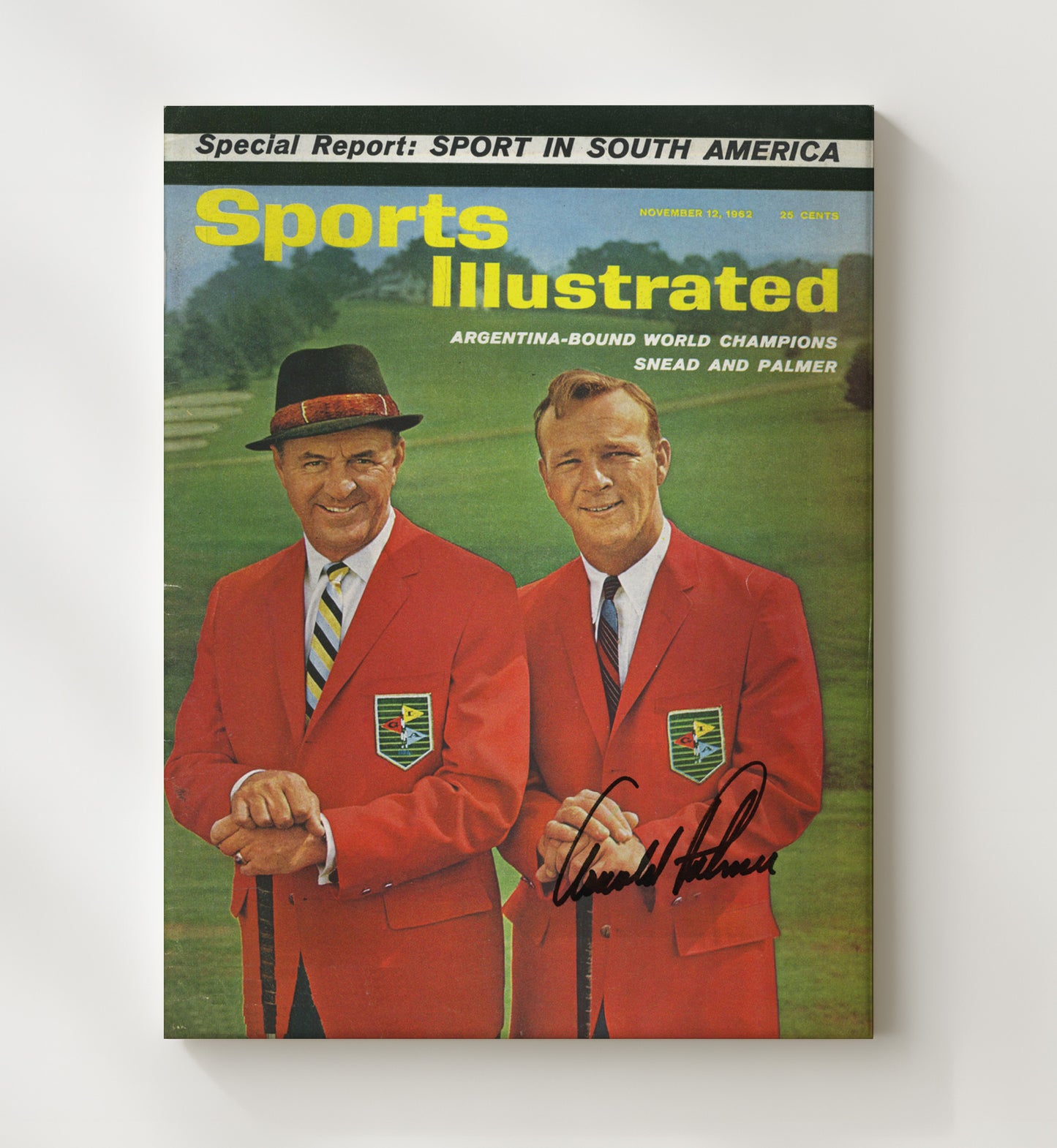 Sam Snead and Arnold Palmer - 1962 SI Cover Argentina Bound golf wall art 20x24 Canvas