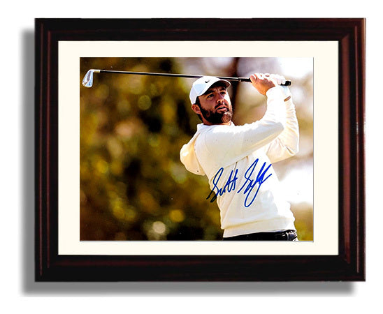 Scottie Scheffler - Augusta Champion Swing 2022 golf wall art 8x10 Beveled Frame