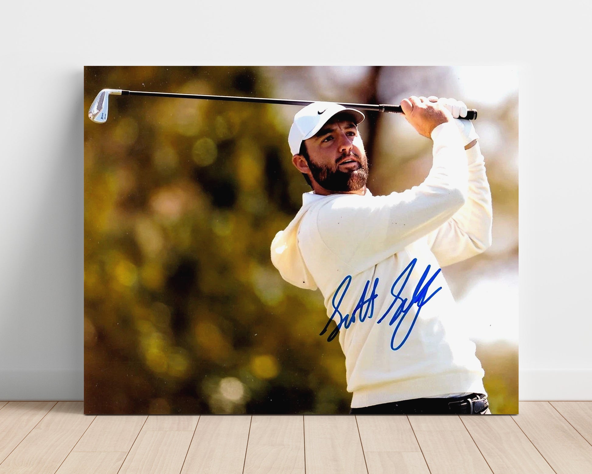 Scottie Scheffler - Augusta Champion Swing 2022 golf wall art 16x20 Unframed Print