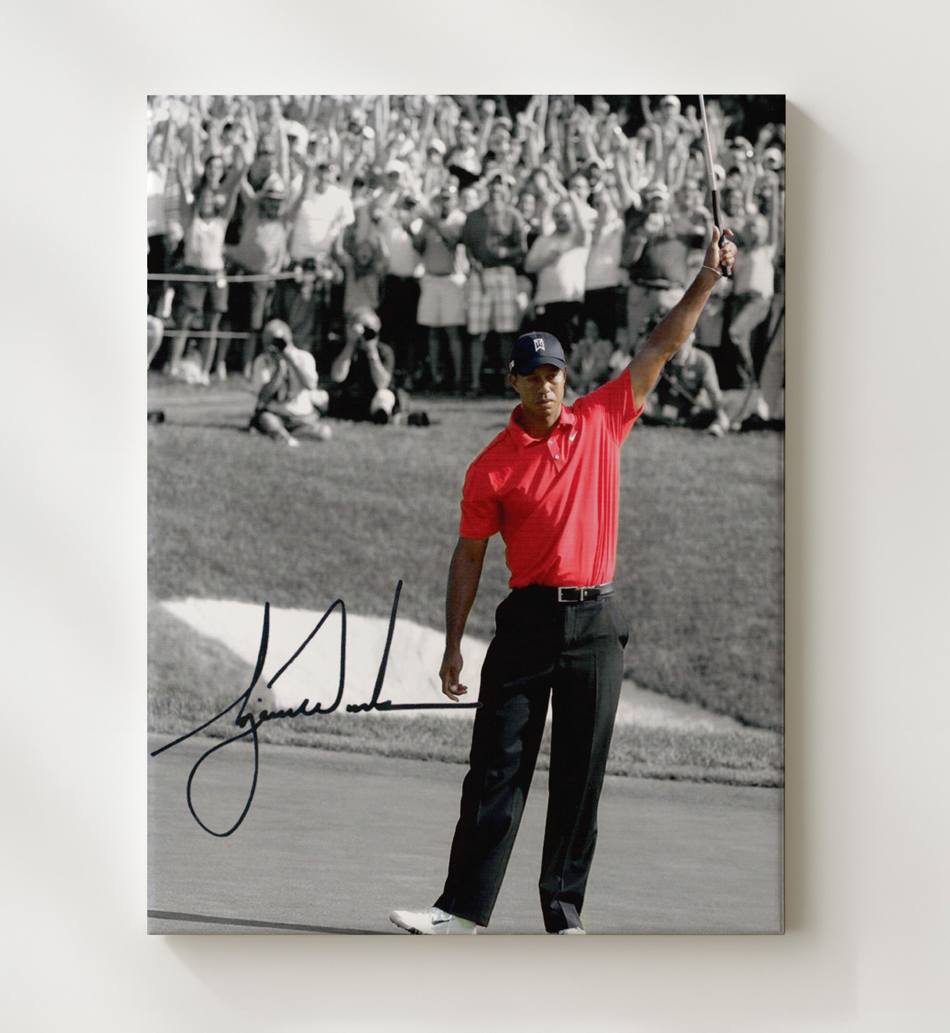 Tiger Woods - Augusta Victory Salute Golf Wall Art