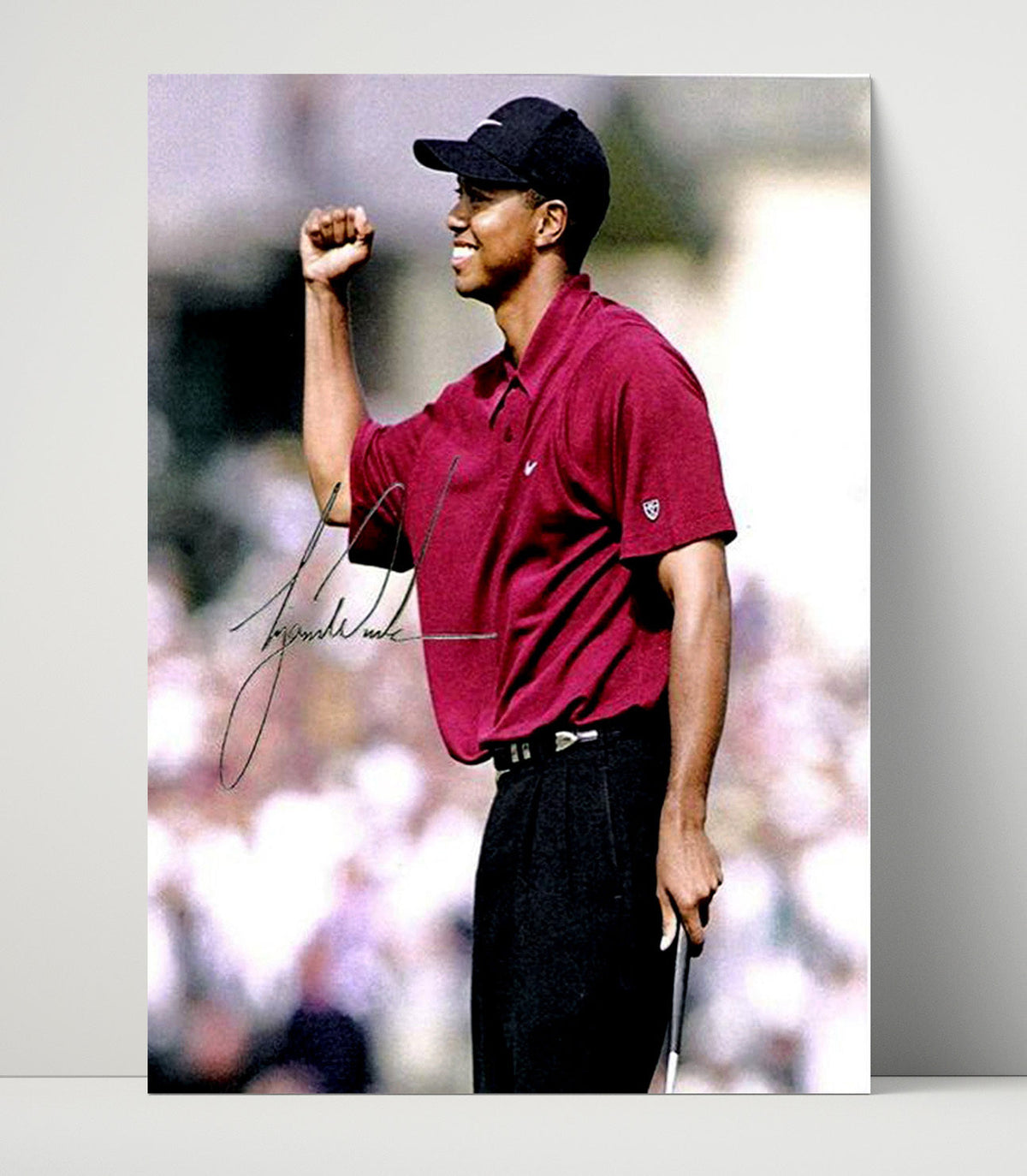 Tiger Woods – Fist Pump Championship Moment unframed golf poster print