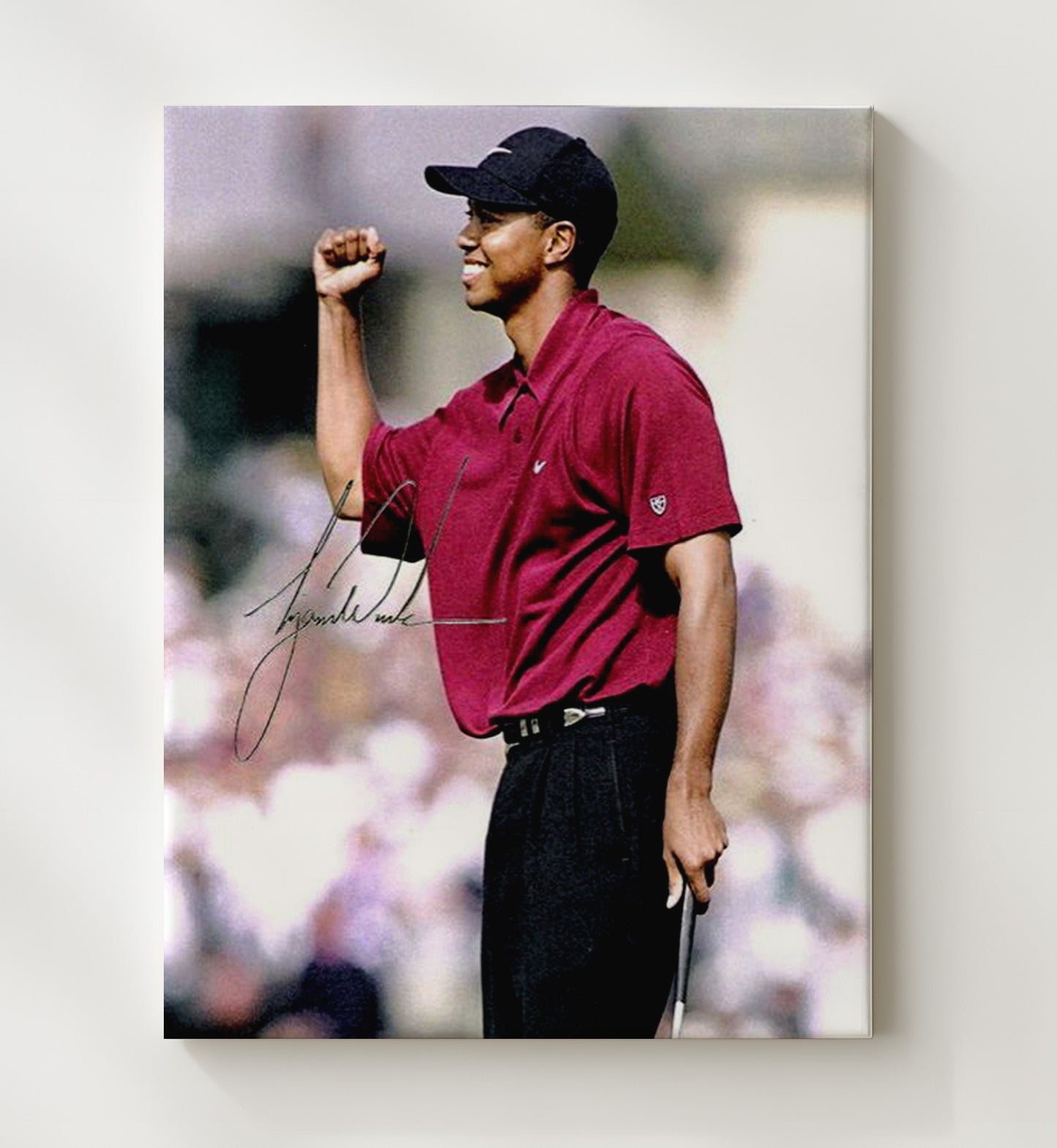 Tiger Woods - Fist Pump Championship Moment Golf Wall Art