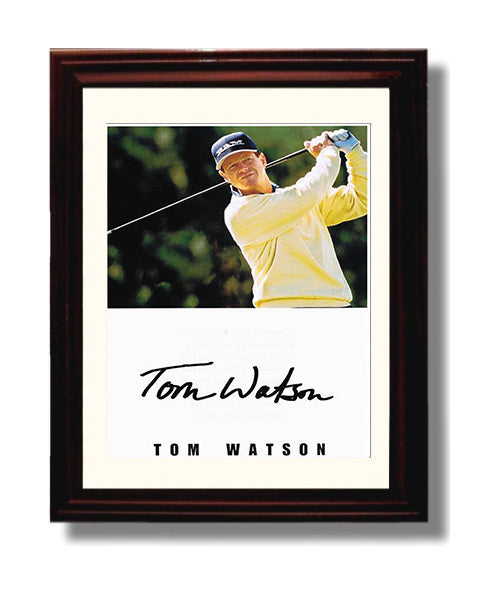 Tom Watson - Golden-Age Swing Form golf wall art 8x10 Beveled Frame