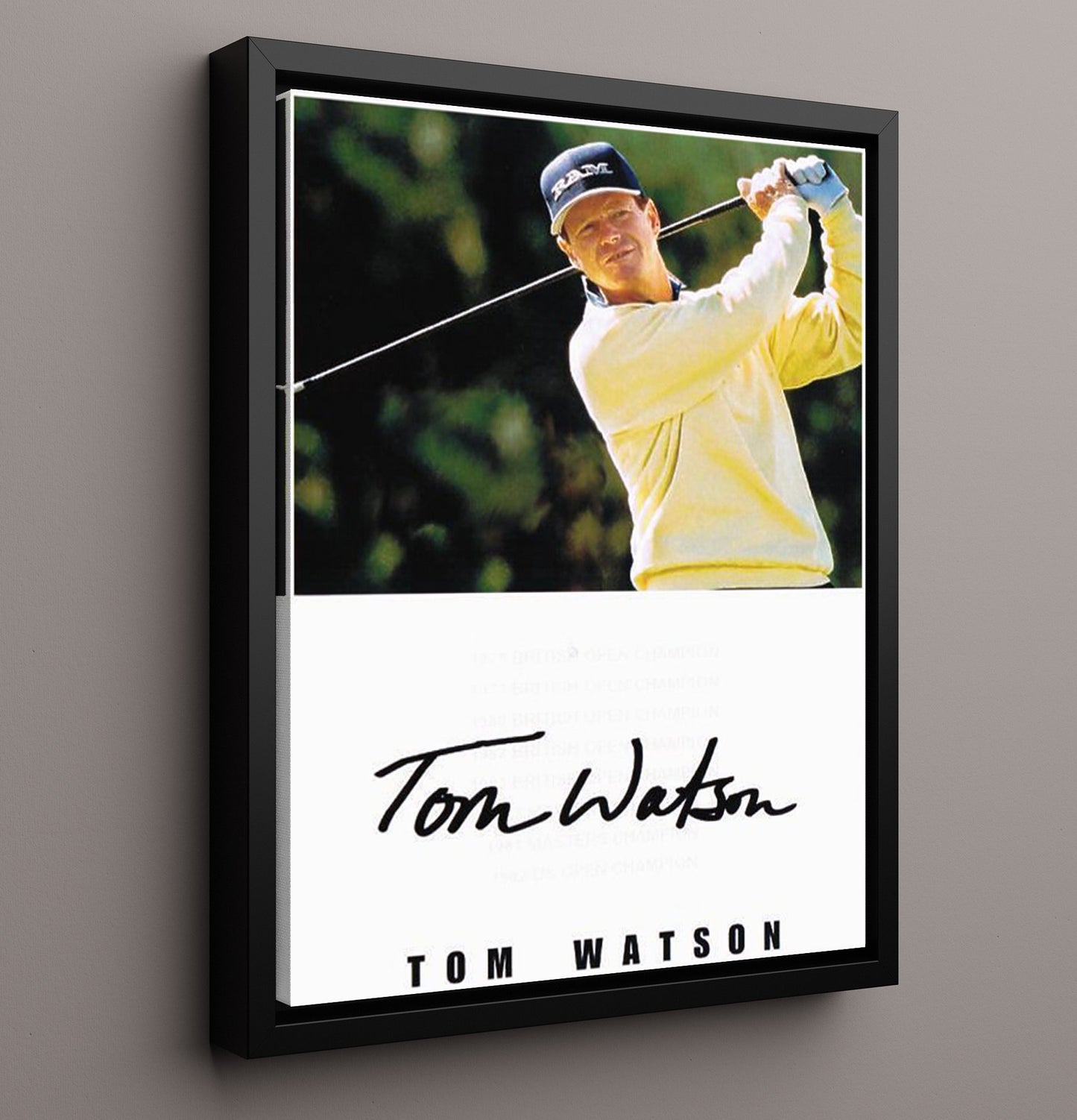 Tom Watson - Golden Era Swing Form Golf Wall Art