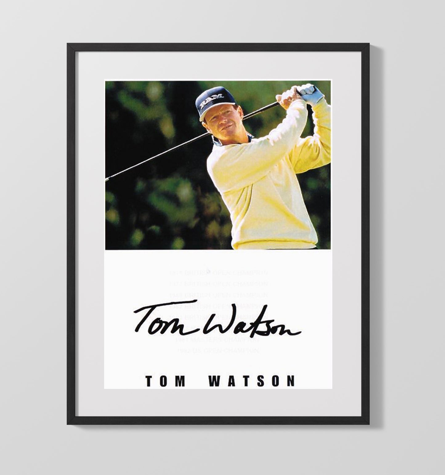 Tom Watson - Golden Era Swing Form Golf Wall Art