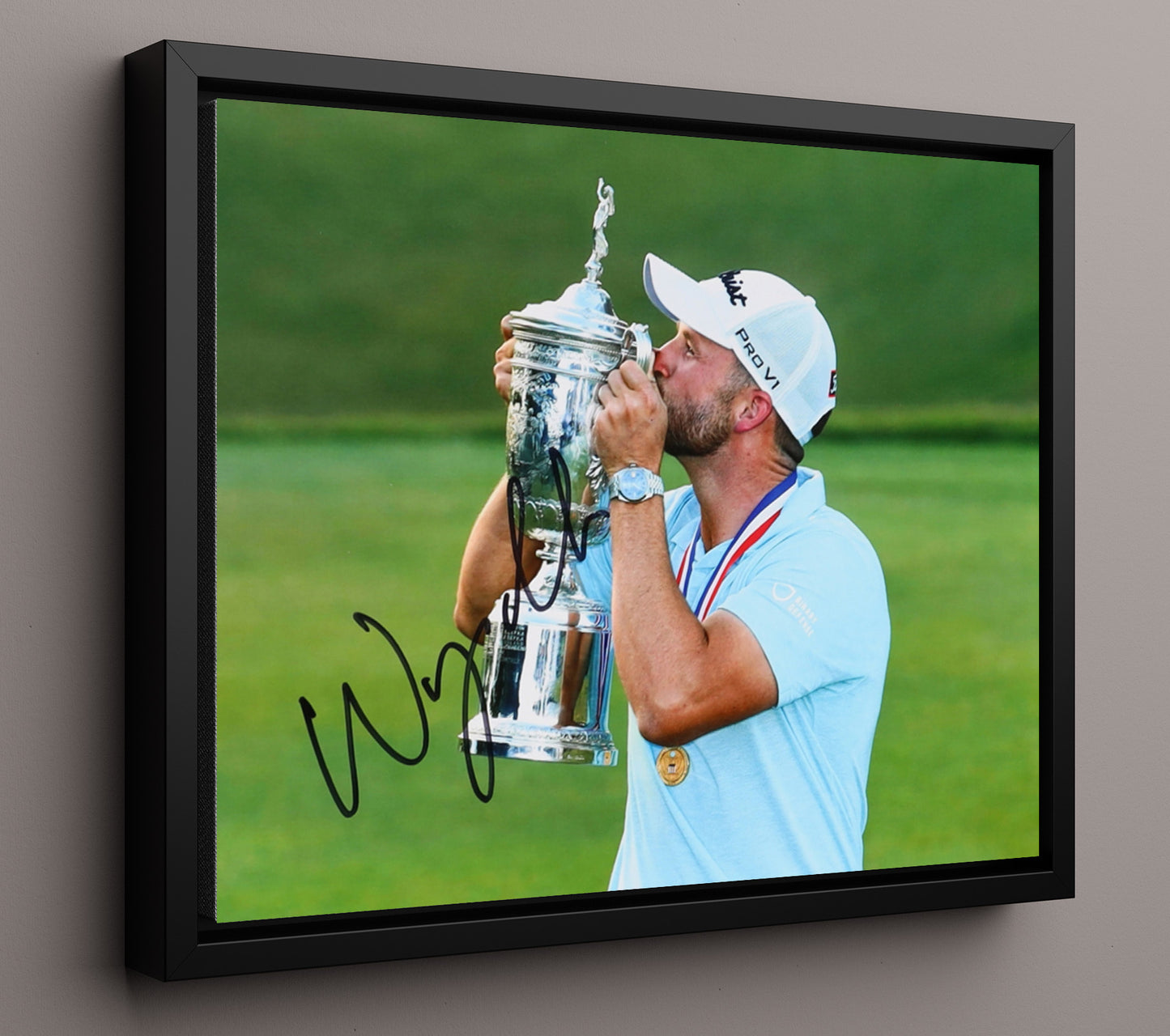 Wyndham Clark - US Open Champion 2023 golf wall art 16x20 Framed Canvas