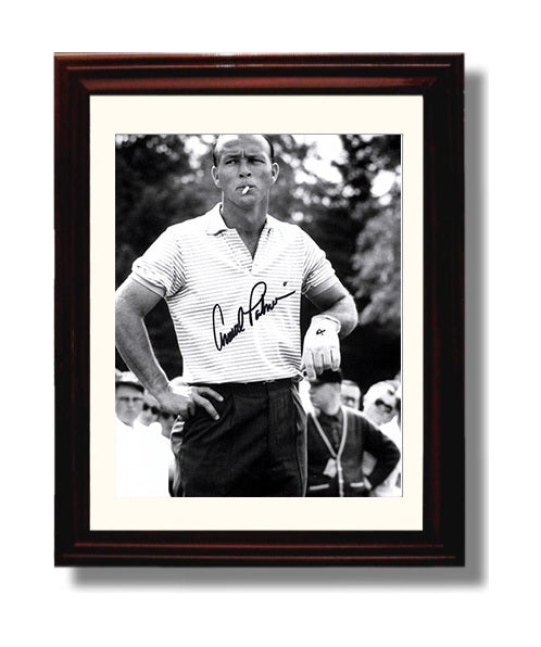 Golf Autograph Print - Arnold Palmer - King with Cool Nerves golf wall art 8x10 Beveled Frame