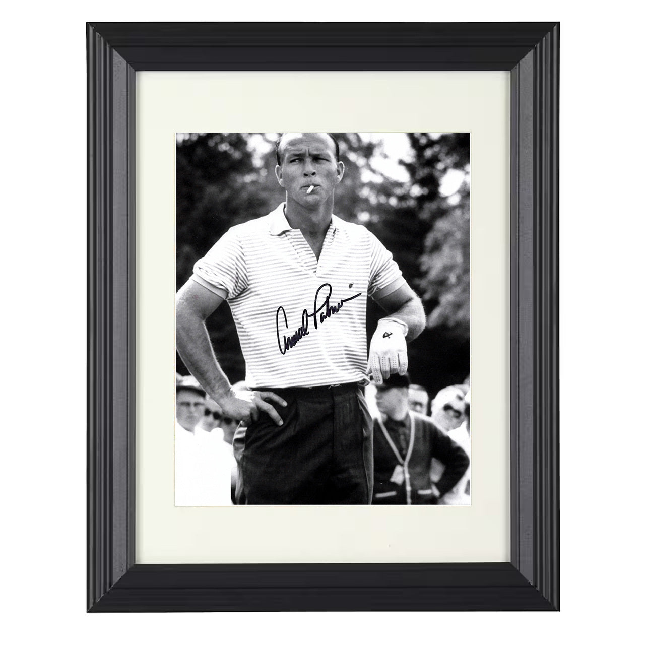 Arnold Palmer – King with Cool Nerves 8x10 matted black framed golf wall art